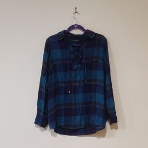 Teal flannel